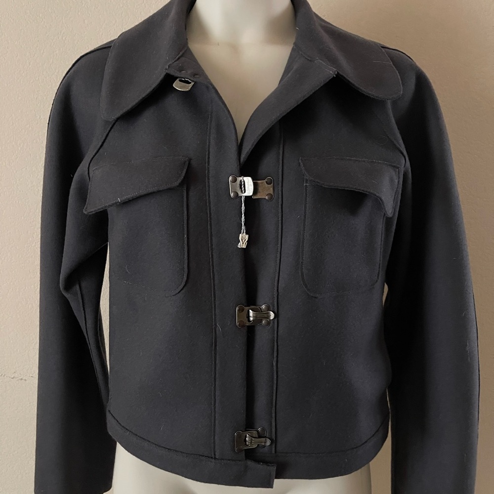 NEW GIORGIO ARMANI WOMANS WOOL CROP TECH COAT 7/8